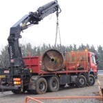 Livraison foreuse sur chantier