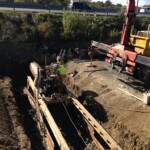 Forage horizontal sous autoroute